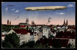 Liegnitz, Ortsansicht mit Zeppelin Sachs