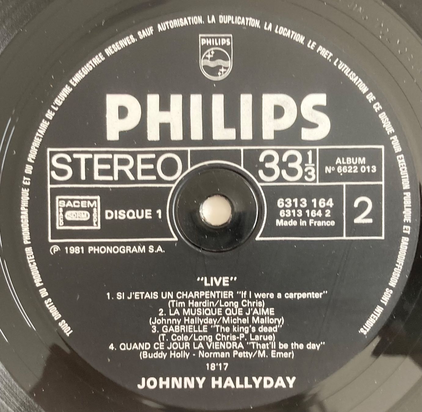 Dischi in vinile: JOHNNY HALLYDAY - LIVE – Usato da Poliez-Pittet venduto da Newtown-Records 3