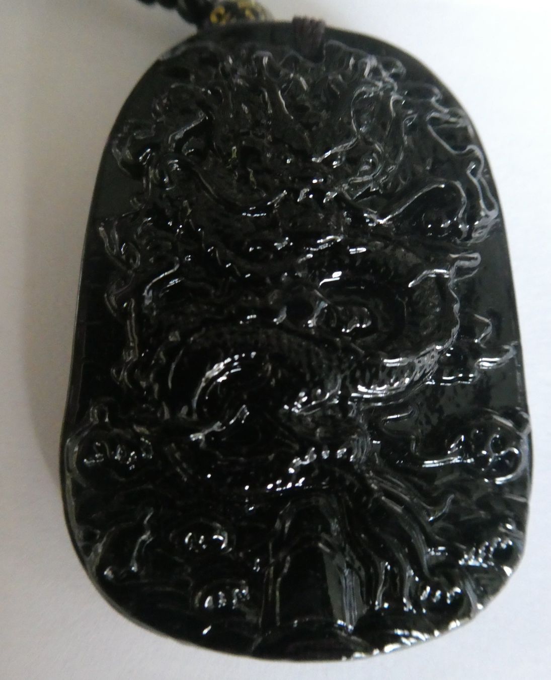 Catenine: Collier en obsidienne avec pendentif dragon – Nuovo e nell'imballaggio originale da Troistorrents venduto da Marion70 1
