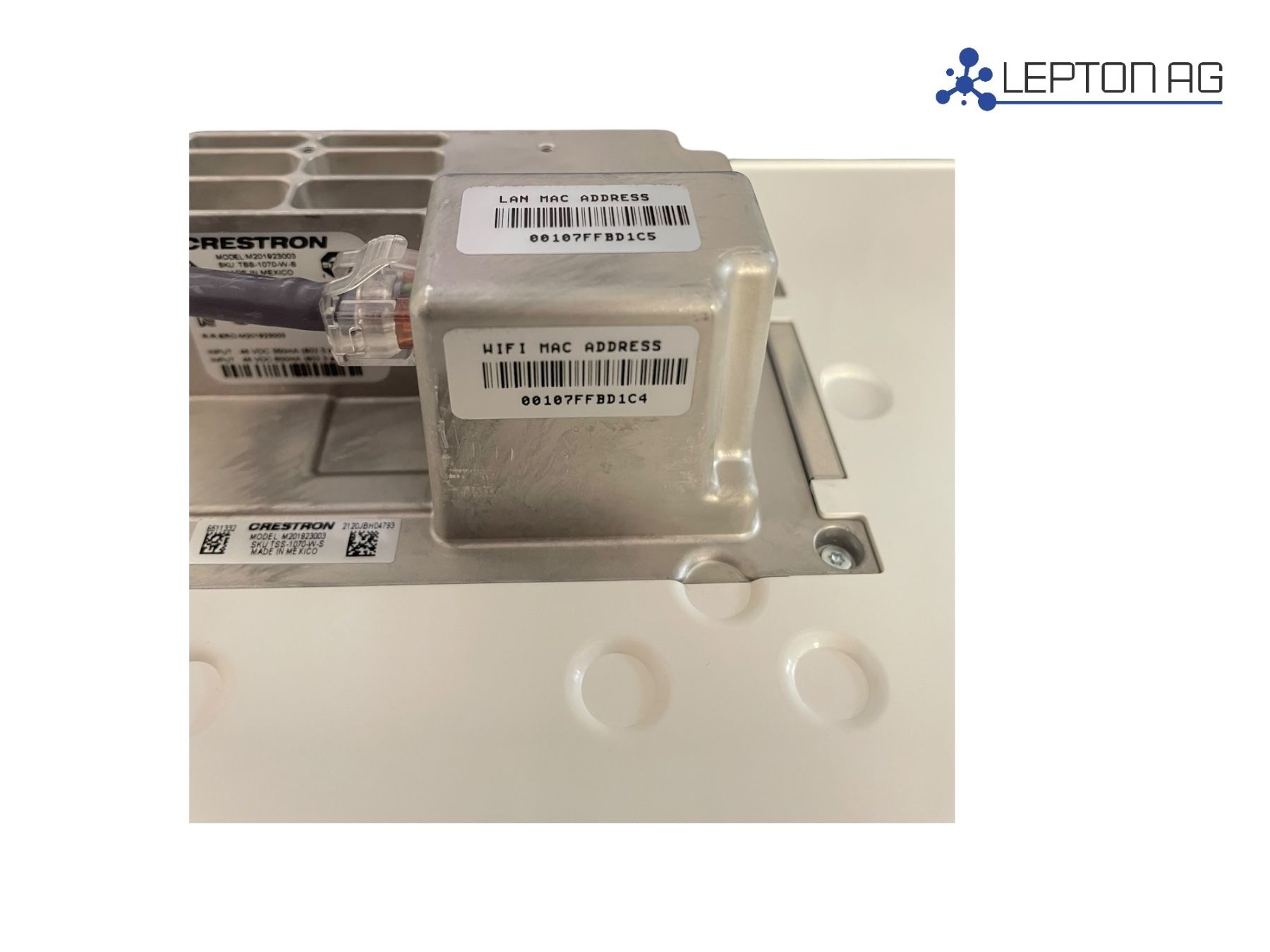 Crestron Sistema di controllo: Crestron TSS-1070-W-S Touchpanel/ In Room 10" – Usato da Niederdorf venduto da LeptonAG 2