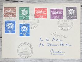 CL02 Enveloppe + Timbre Suisse 1955