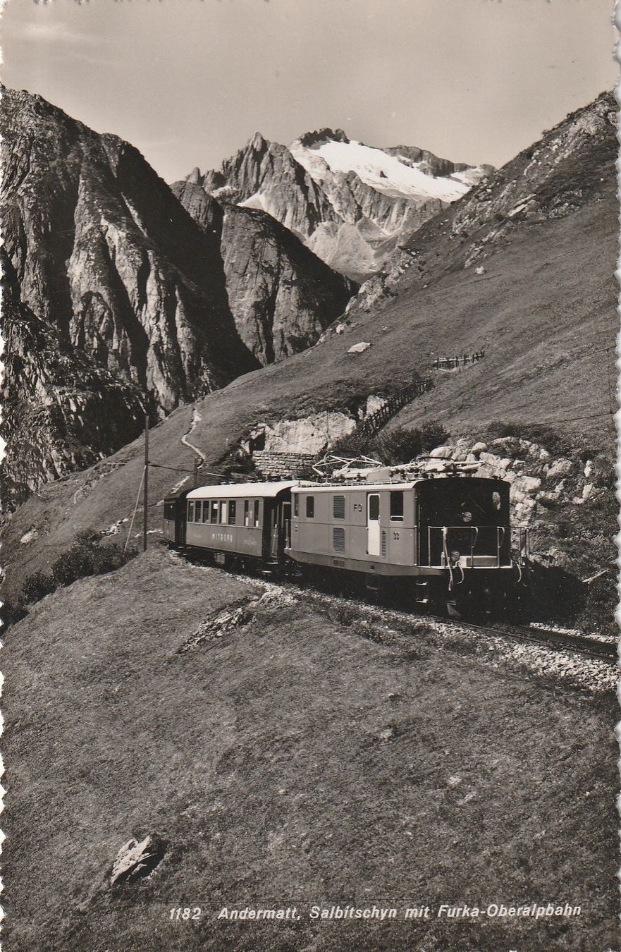 Cartoline postali: Andermatt-Furka-Oberalpbahn --Militärstempel – Usato da uttwil venduto da Koehlerfred