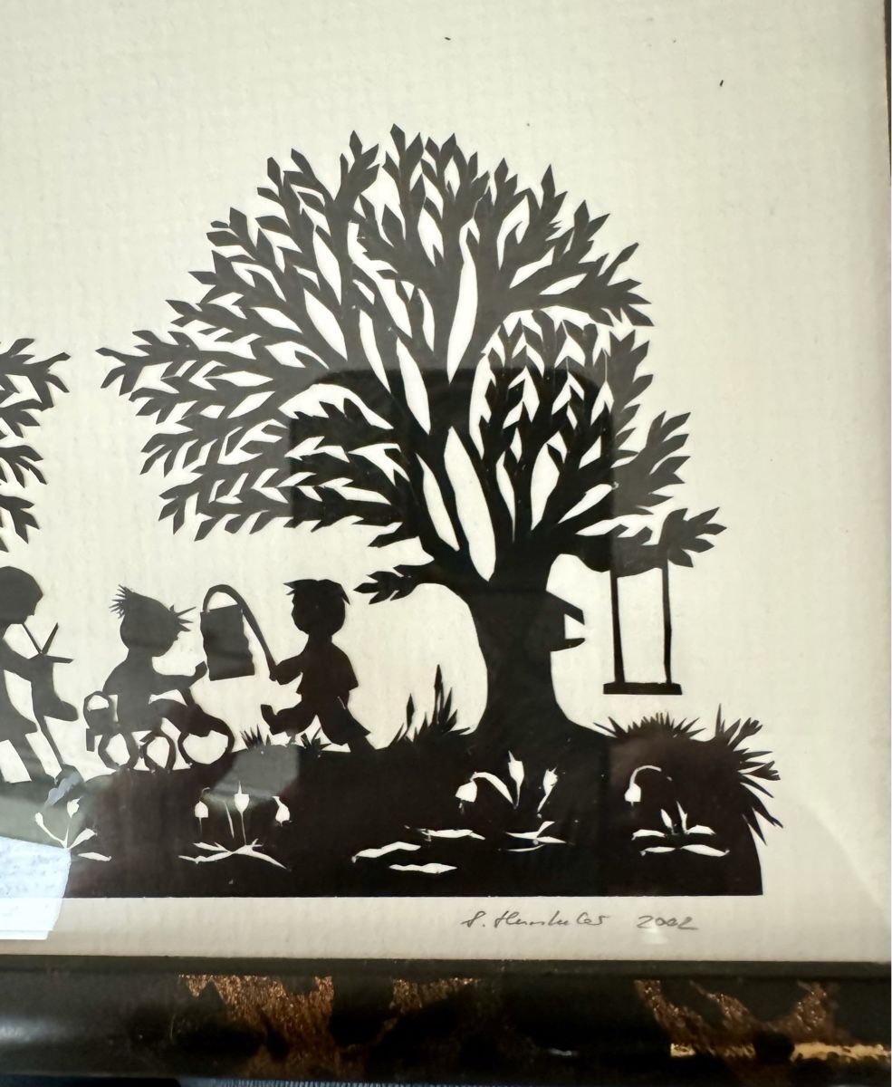 Grafiken & Lithographien: Kleiner Scherenschnitt gerahmt - signiert - 2002 – Gebraucht aus Rothrist von Luckywinner 7