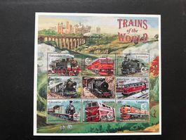 Tanzania Trains of World Stamps 1995 ** Luxus (D553)