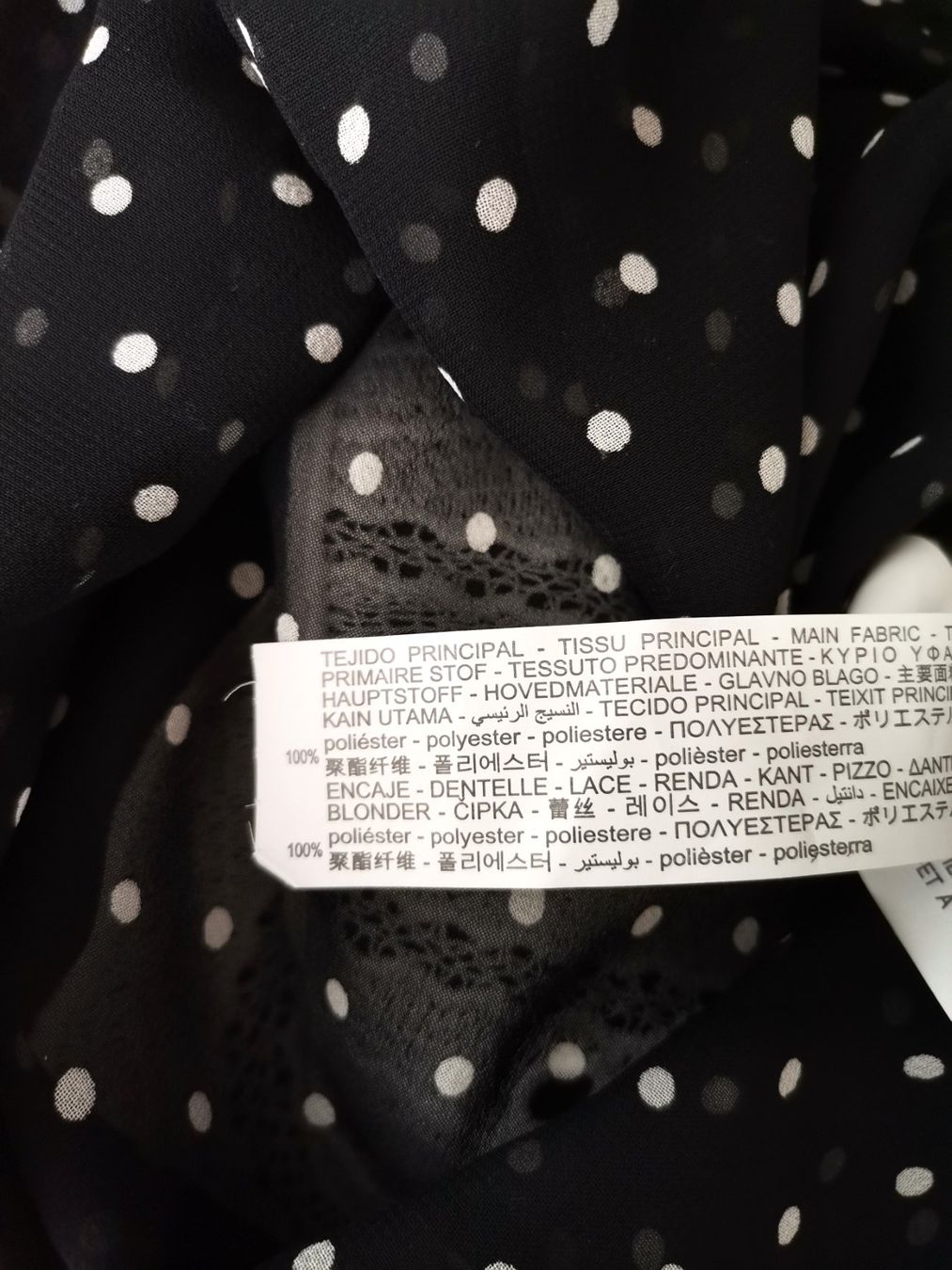 Zara Camicette: ZARA Polka Dot Sheer Bluse mit Spitzenkragen – Usato da Schaffhausen venduto da Restwert_SH 6