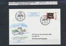 1997 Tage der Aerophilatelie "Belp", Sonderflug Belp - Basel
