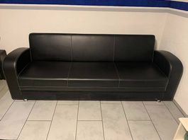 Ledersofa / Bettsofa