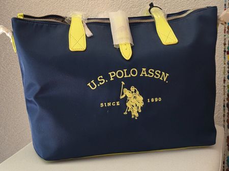 U.S. POLO ASSN. Shopper, neu mit Etikett, Navy/Gelb, Top!