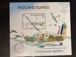 Falkland Inseln 1990 Block Stampworld London90 Spitfires MNH