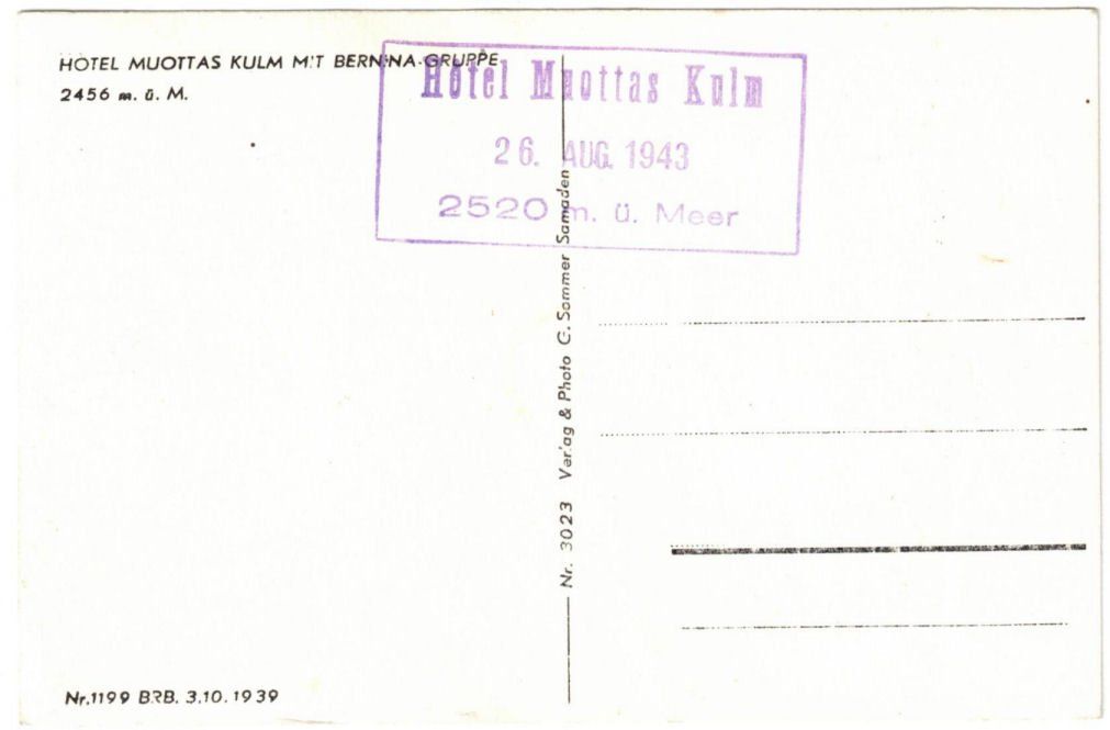 Cartoline postali: St. Moritz - Standseilbahn Muottas Muragl Bergstation – Usato da Binningen venduto da Mountainrider 1