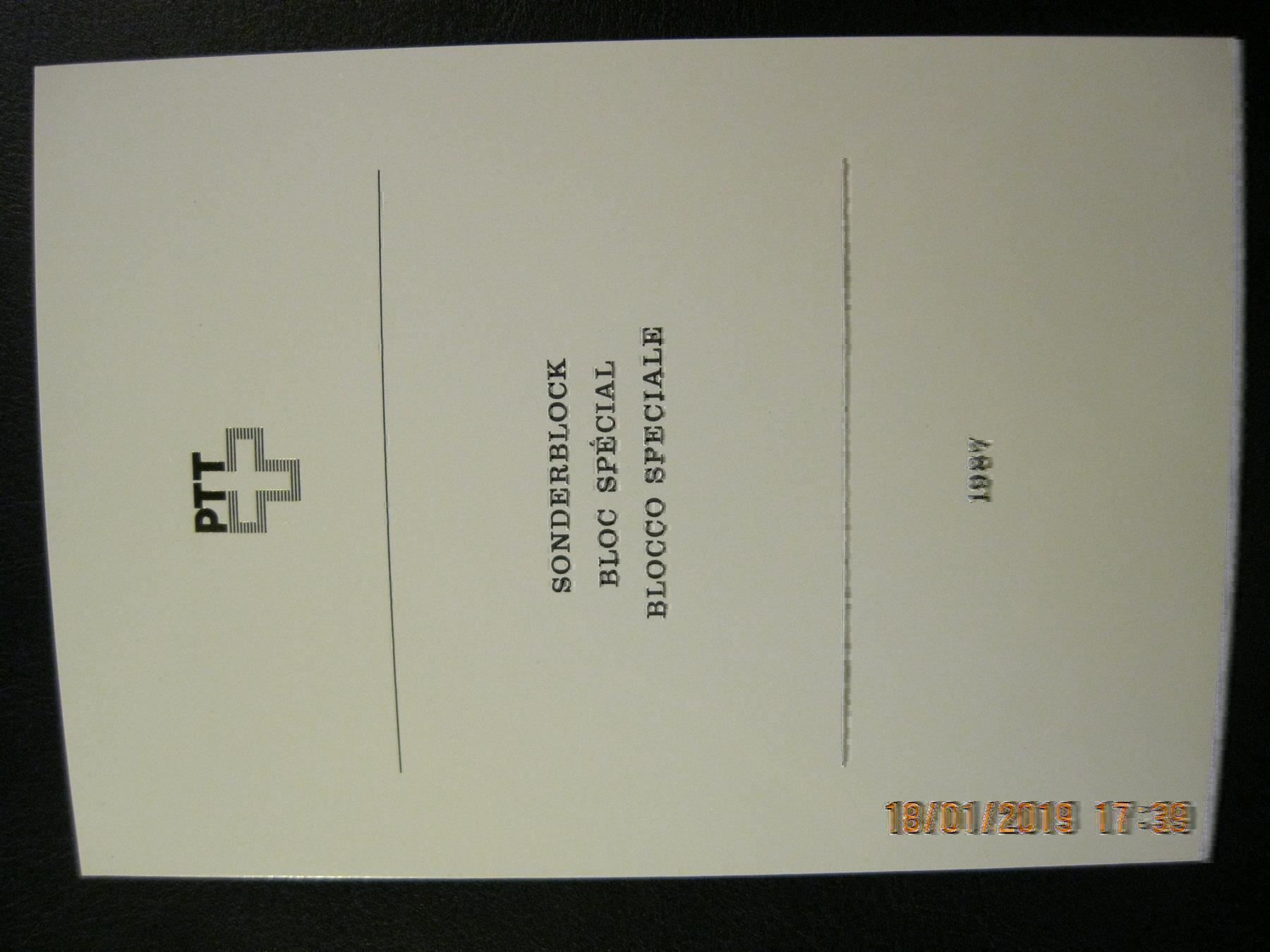Tutti i francobolli: 1987 Tourismus Sonderblock Postfrisch – Nuovo (secondo la descrizione) da Affoltern am Albis venduto da Andrezc 2