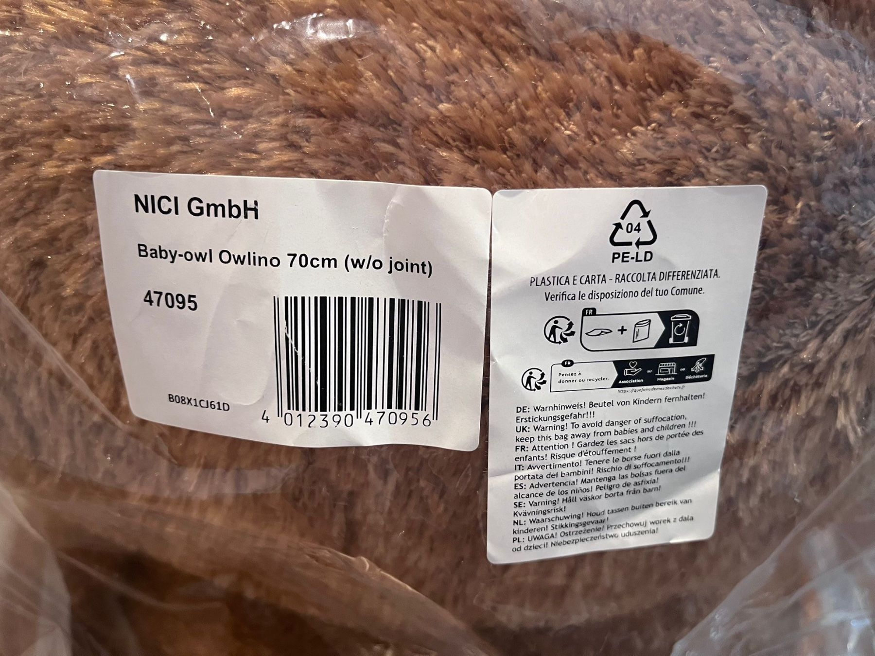 Nici Spielzeuge: Nici Plüschtier grosse Eule – Gebraucht aus Flüelen von AU10 2