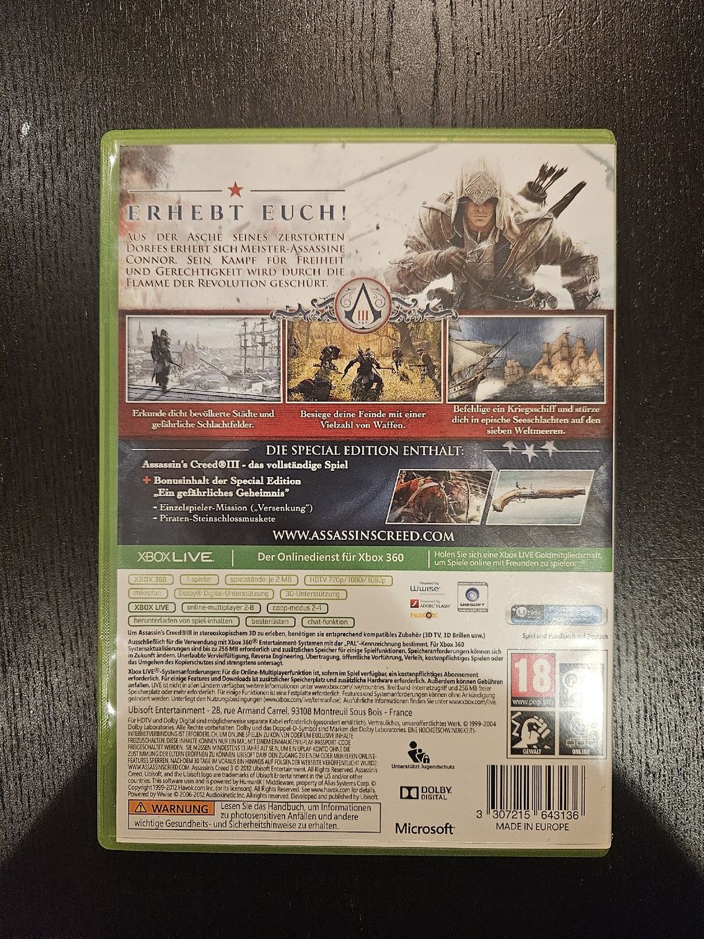 Spiele: Assassin's Creed III Xbox 360, Special Edition – Gebraucht aus Reinach AG von SamGonzo98 1