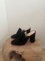 Iris & Ink Echtleder-Mules, Schwarz, Gr. 37