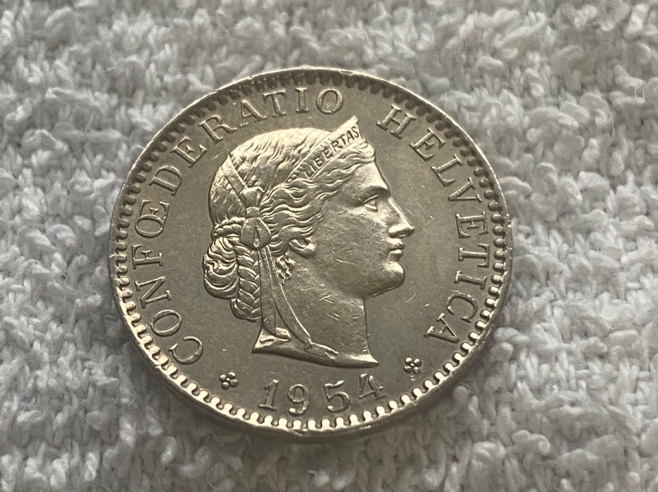 Tutti le monete: 20 centimes/rappen 1954 – Usato da Nyon venduto da Ilmi09
