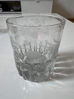 Antiker Kristall-Whisky-Tumbler mit handgearbeiteter Mattgra