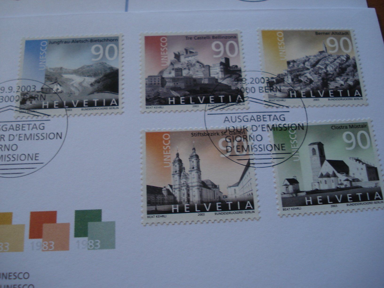 Tutti i francobolli: Schweiz 2003, Set FDC , 14 Belege – Usato da Niederwil AG venduto da morostahu