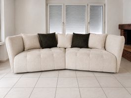 XXL Designer Sofa Creme – 4-Sitzer – Boxspring – 294 cm – se