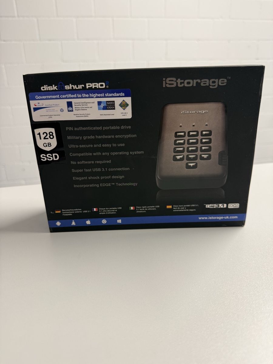 Dischi rigidi: iStorage diskAshur PRO2 SSD 128GB neuwertig – Nuovo e nell'imballaggio originale da Cham venduto da inf_fnd5