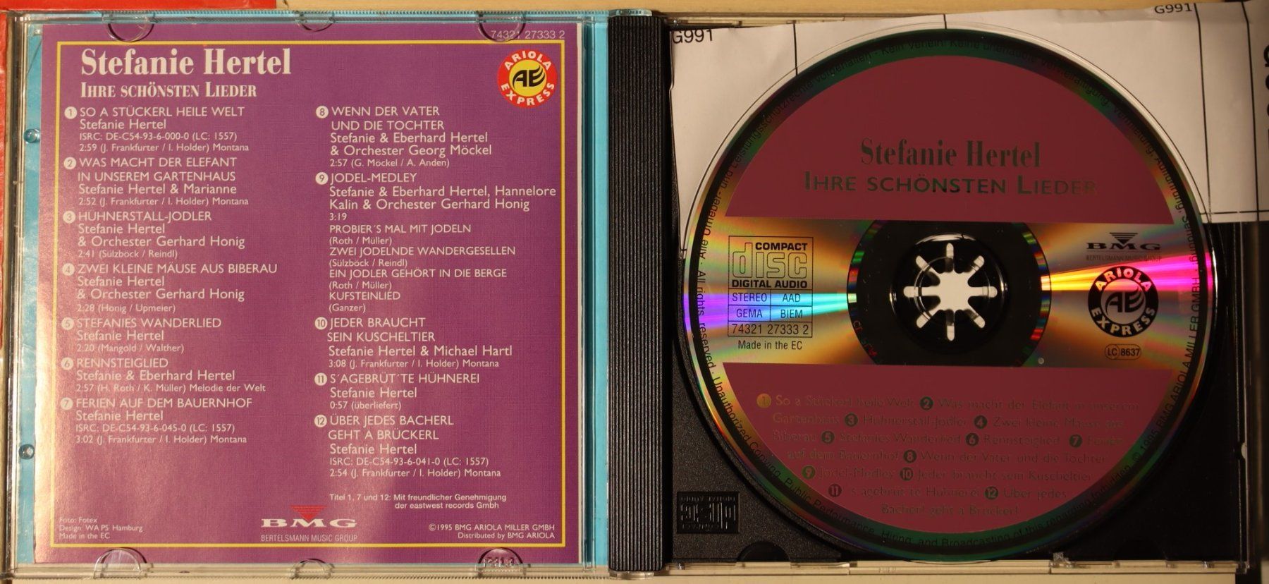 CD: Stefanie Hertel – Ihre Schönsten Lieder – Usato da Luzern venduto da CONTENTI 2