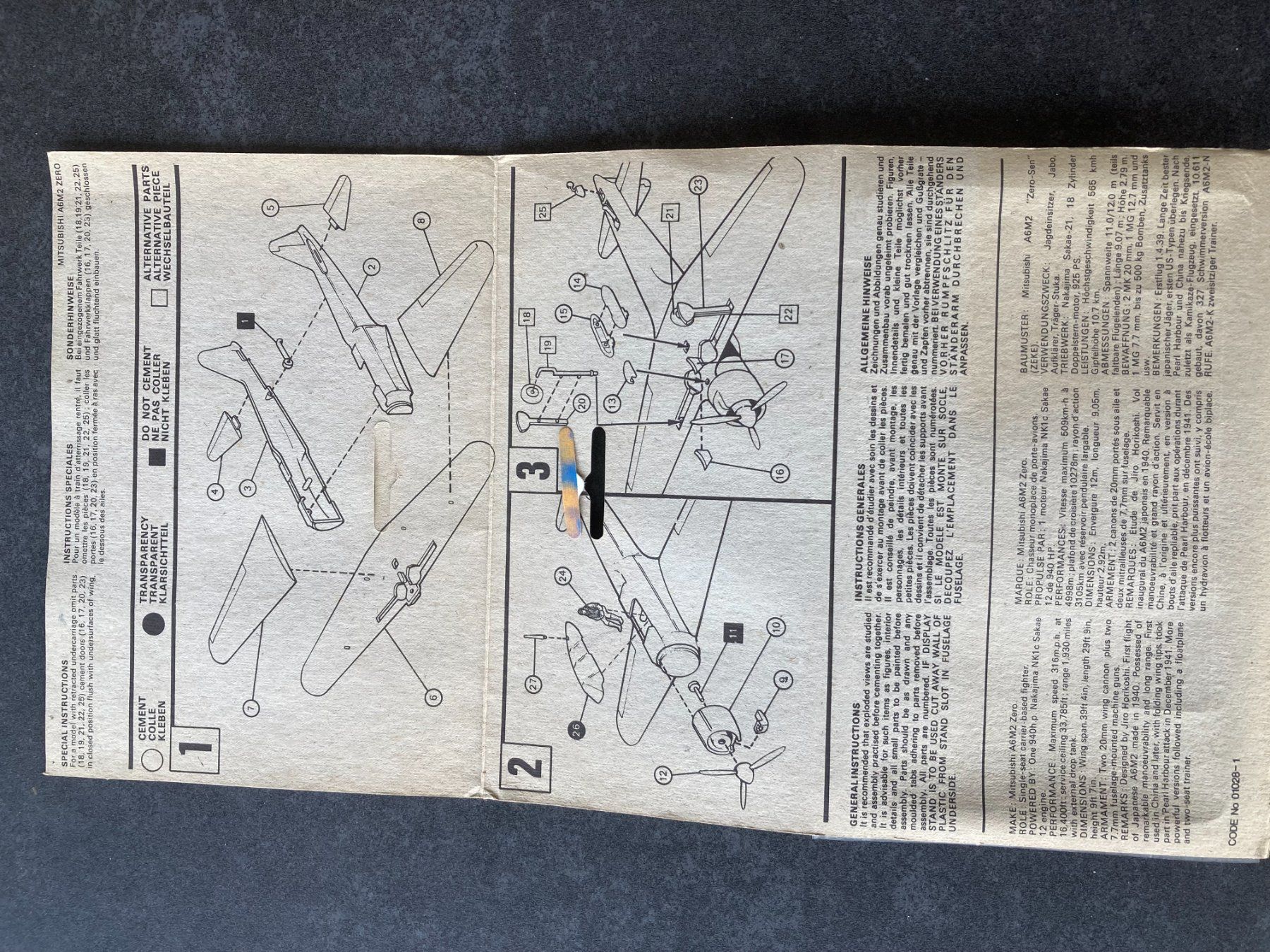 Airfix Kit di modellismo & Modellini statici: VINTAGE: Airfix Mitsubishi Zero 1/72 – Usato da Höri venduto da Treblink 1