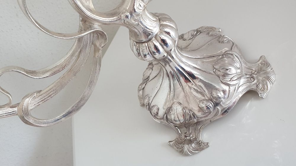 Kerzenleuchter • Jugendstil - WMF um 1900, versilbert 10