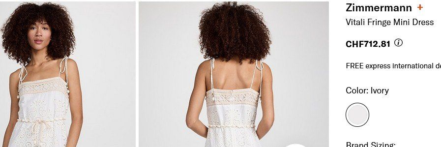 Zimmermann Vestiti: Zimmermann Kleid / robe S – Usato da Collonges venduto da arashee 9
