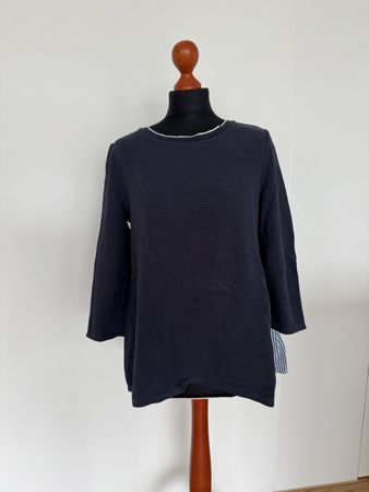 Marc O'Polo Pulli Gr. S Damen Baumwolle gestreift blau