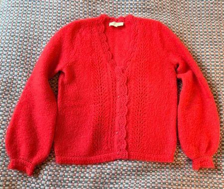 Sézane Angelie Cardigan Rot Gr. XXS