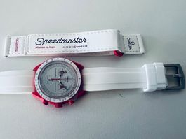 Bracelet silicone blanc pour OMEGA x SWATCH Mission to Mars
