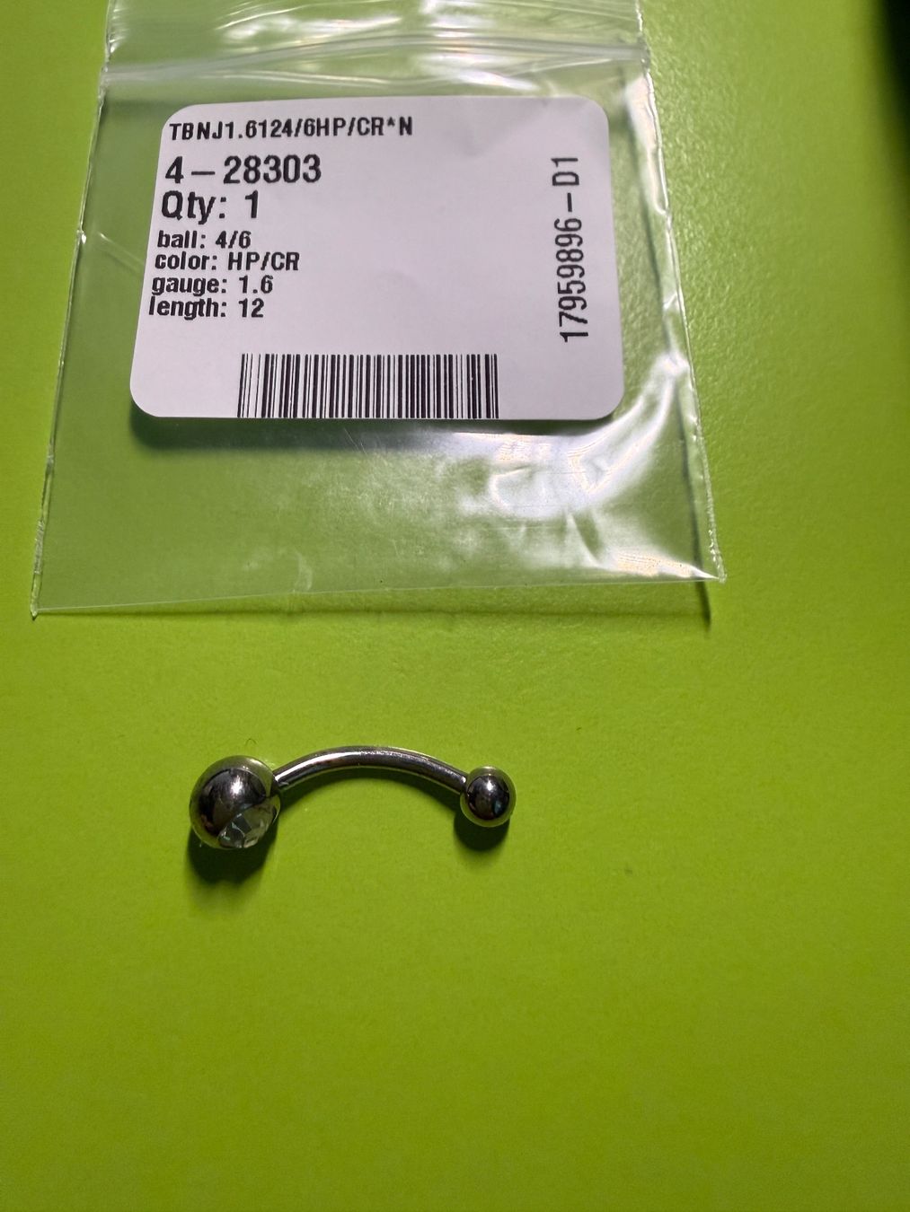 Bijoux piercing: Bauchnabelpiercing 12mm neu – Neuf avec emballage d'origine à Zufikon par SULMI02 1