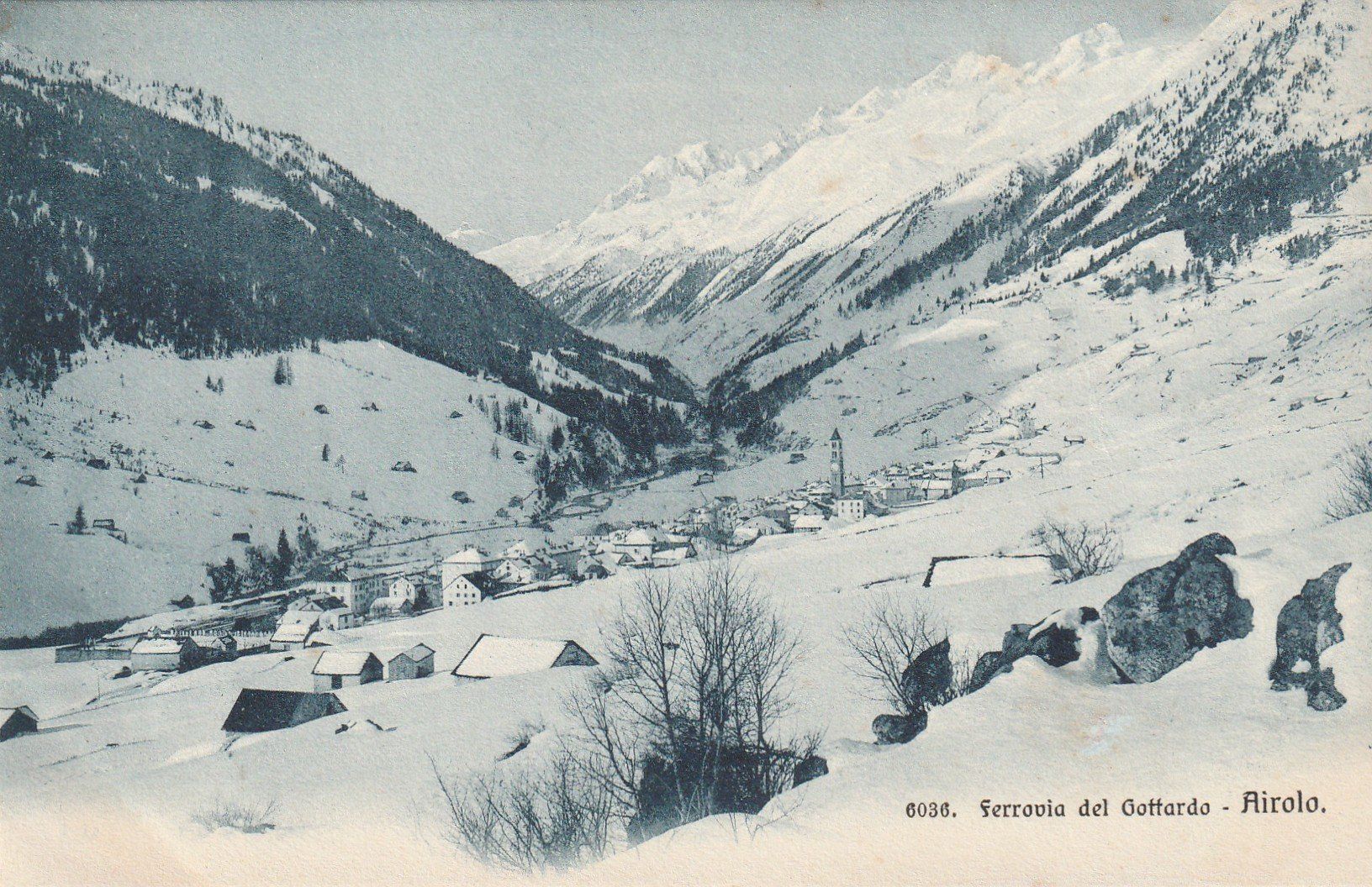 Ansichtskarten: Airolo im Winter – Gebraucht aus Rorschacherberg von fratovi2