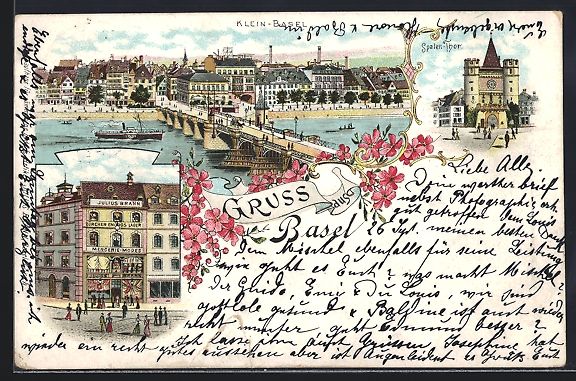 Cartes postales: Litho Klein-Basel, Züricher Engros-Lage – D'occasion à Berlin par bartko-reher