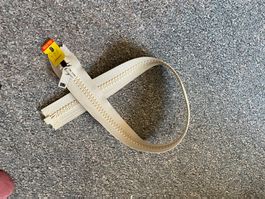 Reissverschluss natur mit Metall Zacken teilbar 55 cm 42b