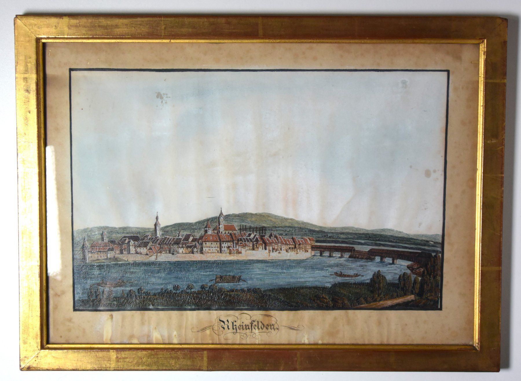 Dipinti: Aquarell Rheinfelden ca. 1840 – Usato da Erschwil venduto da taglang