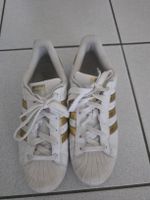 Adidas Superstar Turnschuhe Weiss Gold Grösse 40 gebraucht