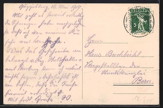 Cartes postales: AK Guggisberg, Chalet Margrit, 1917 – D'occasion à Berlin par bartko-reher 1