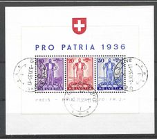Pro Patria Block 1936 gestempelt