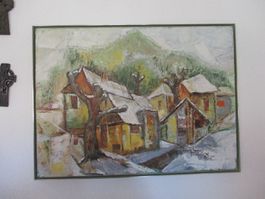 Ölbild GIITZ 1971 Winter-Landschaft