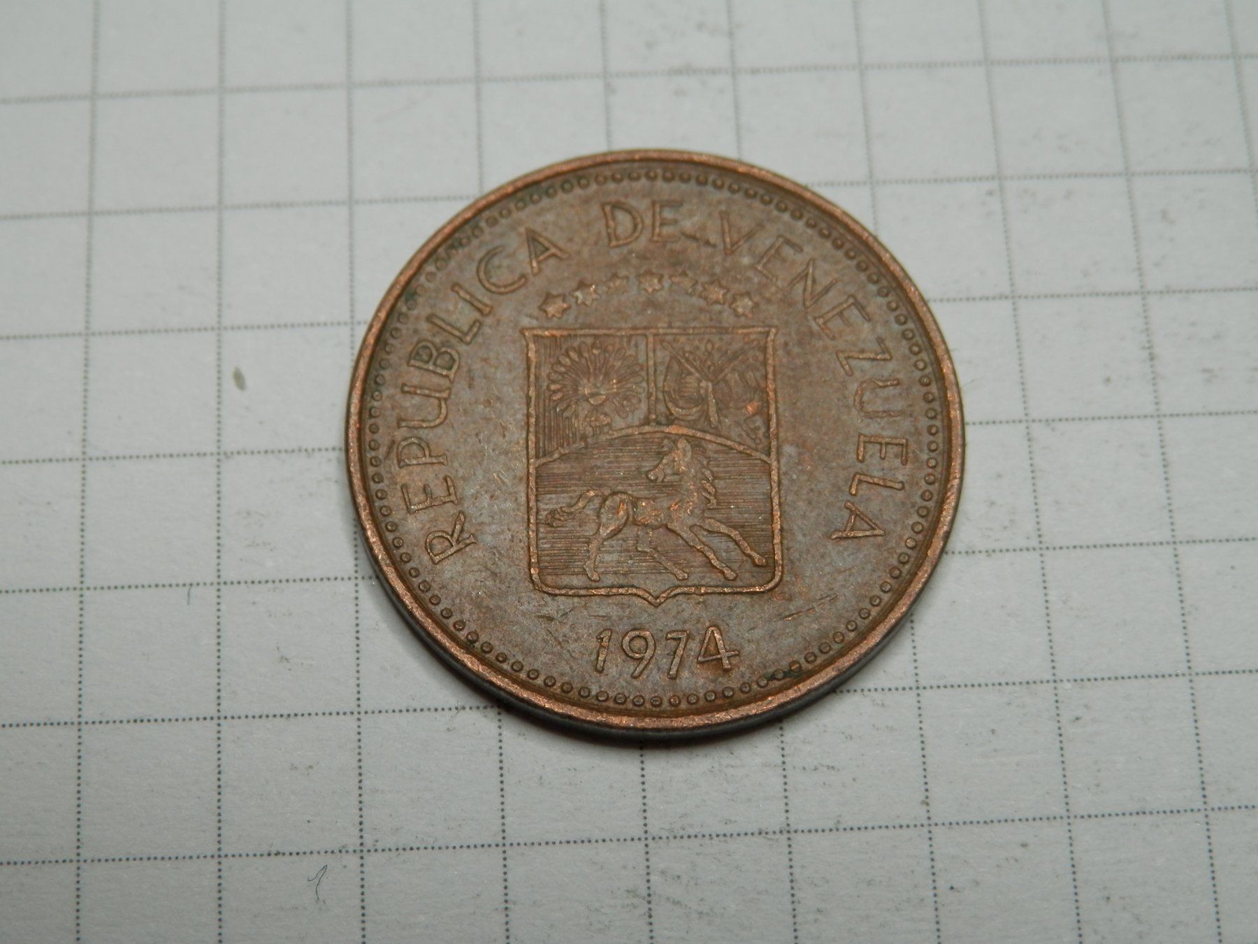 Tutti le monete: Venezuela 5 Centimos, 1974 – Usato da Weiach venduto da weiach81