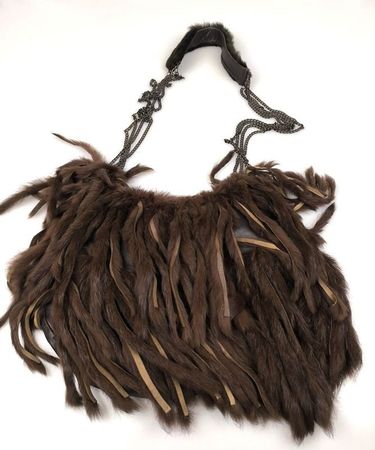 Santesteban Tasche aus Leder und Fell
