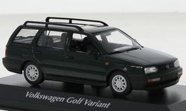VW Golf III Variant 1995-1999 dunkelgrün met. / schwarz 1:43