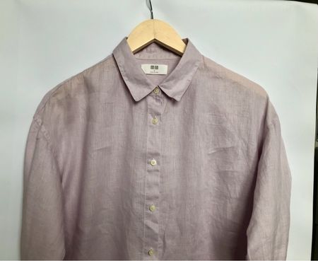 Uniqlo lila Leinenhemd Gr S in sehr gutem Zustand 
