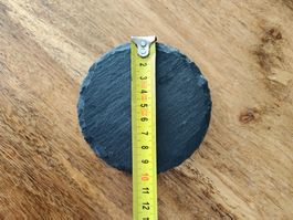 Schieferplatten 10cm Durchmesser Rund Naturstein 2Stk.