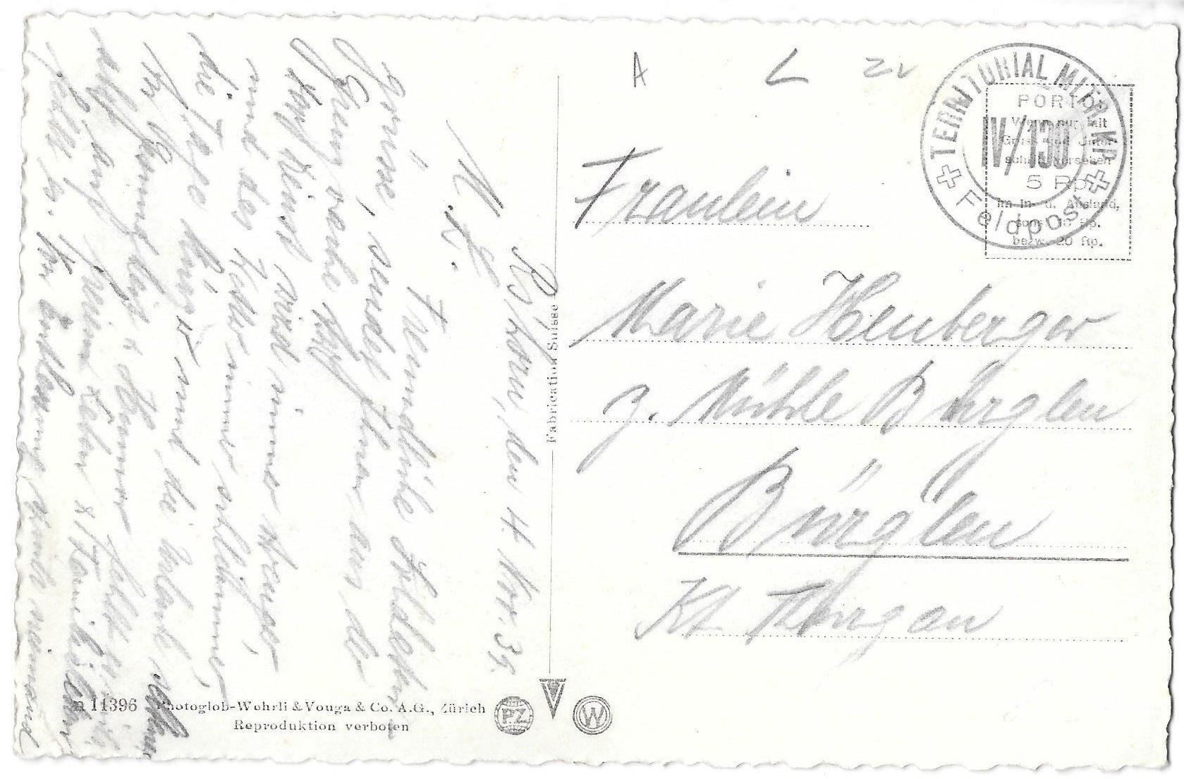 Cartoline postali: Romanshorn Bahnhofplatz mit Hotel Bodan Feldpoststempel – Usato da Olten venduto da clotaldi 1