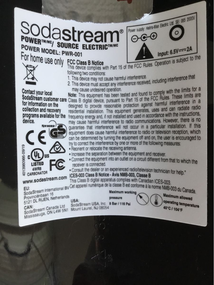 Sodastream Elettrodomestici da cucina: Sodastream (elektrisch) – Difettoso da Belp venduto da Andy330 3