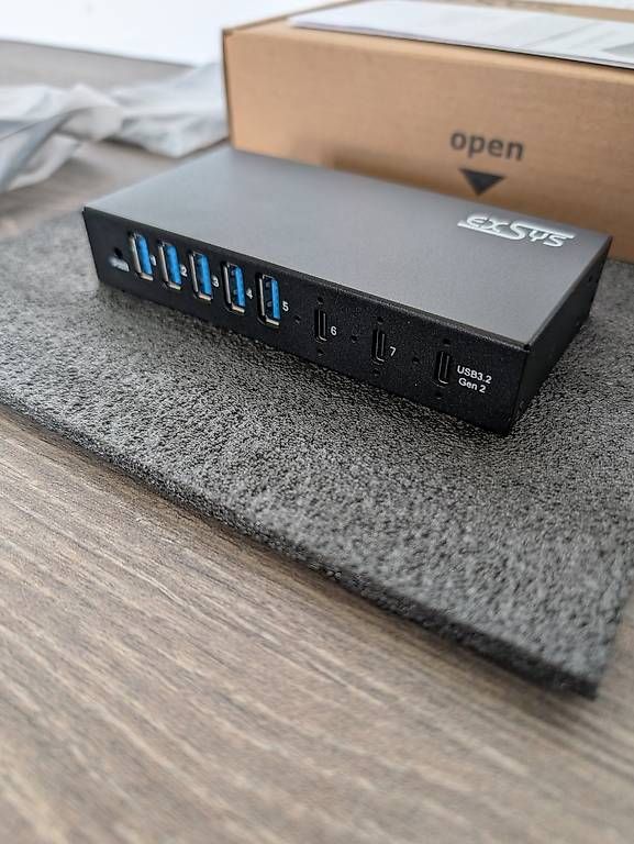 Hub & Switch: Exsys Industrial USB 3.2 Gen 2x1 Hub 7-Port – Usato da Egliswil venduto da LANgsam_86 2