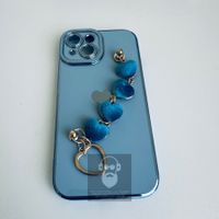 Hülle Cover Etui Case Türkis für iPhone 15 Plus Herzkette