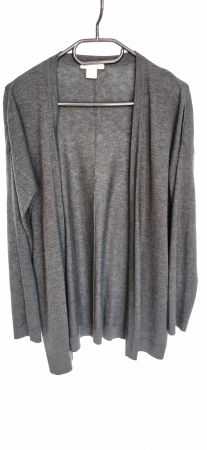 Graue Strickjacke, Cardigan, Gr. S, langes Shirtjacke