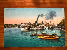 Postkarte Utoquai  Zürich Schiff Speer 1930 Litho (P450)